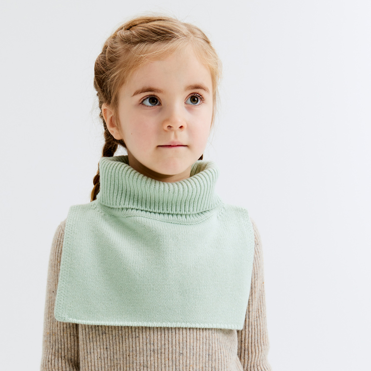 Kids neck warmer, Aqua Grey, hi-res